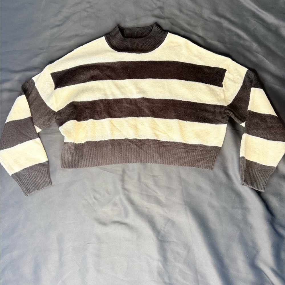 Striped Black and white  women Sweater